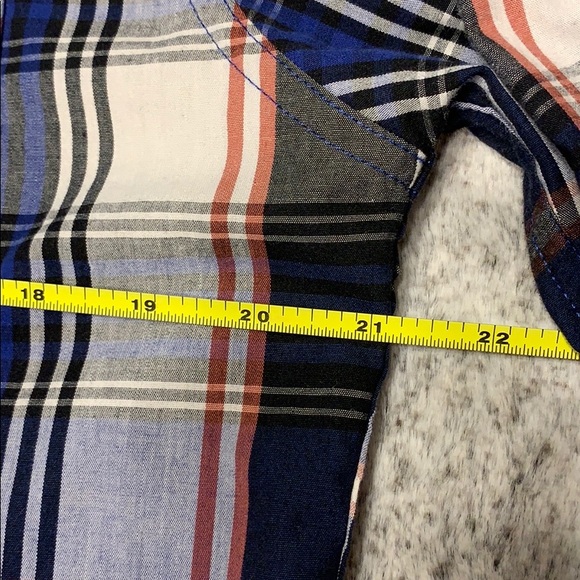 Levi Strauss Blue Plaid Button Up - Picture 4 of 6